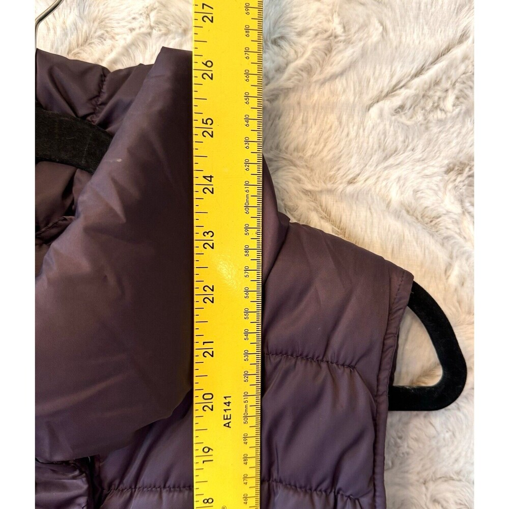 Coldwater Creek Puffer Vest Women Large XS 4-6 Dark Purple Quilted Full Zip - Picture 9 of 10